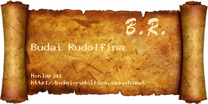 Budai Rudolfina névjegykártya